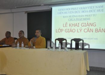 Ban Hướng dẫn Phật tử khai giảng lớp giáo lý căn bản cho Phật tử tại chùa Pháp Minh