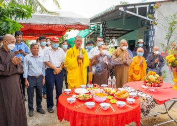 Lễ động thổ xây cầu Báo Ân (Thổ Định) tại thị trấn Hiệp Hòa