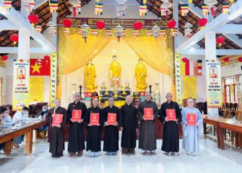 Ban Trị sự huyện Đức Hòa họp lệ tháng 2 và công bố quyết định bổ nhiệm Ban Trụ trì chùa Linh Nguyên