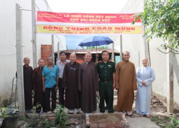 Ban Trị sự GHPGVN huyện Đức Hòa kết hợp lãnh đạo chính quyền khởi công xây dựng Nhà Đại Đoàn Kết tại ấp Bình Tiền 1, xã Đức Hòa Hạ, huyện Đức Hòa, tỉnh Long An