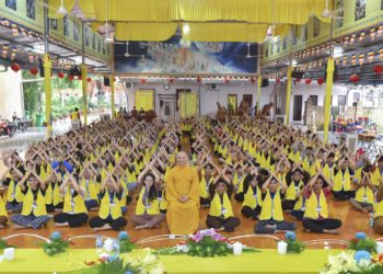 ĐĐ. Thích Lệ Ngôn thuyết giảng trong khóa tu mùa hè “Gieo hạt từ bi lần IV” tại chùa Pháp Minh năm 2022