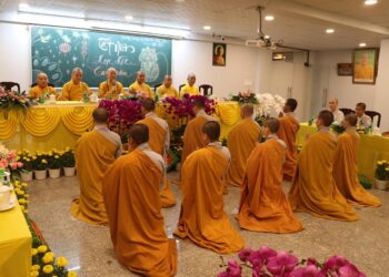 Tăng Ni sinh khóa VIII Trường TCPH Long An tổ chức Lễ Tất niên năm 2023