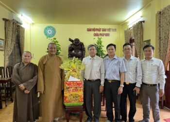 Chùa Pháp Minh đón tiếp phái đoàn Tỉnh ủy – HĐND – UBND – UBMTTQVN tỉnh Long An đến chúc tết