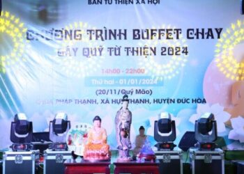 Đức Hòa: Ban Từ Thiện Xã Hội Phật Giáo Huyện Tổ Chức Buffet Chay 0 Đồng