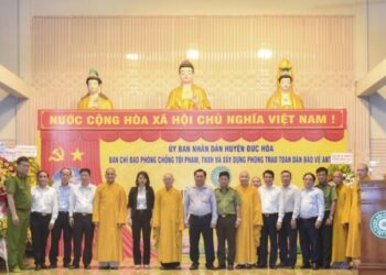 Đức Hòa: Ngày hội toàn dân bảo vệ an ninh Tổ quốc năm 2023 cho khối các cơ sở tôn giáo tại chùa Linh Nguyên