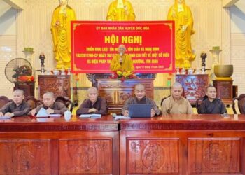 Đức Hòa: Ban Trị sự GHPGVN huyện họp lệ kỳ tháng 2 nhuận năm Quý Mão